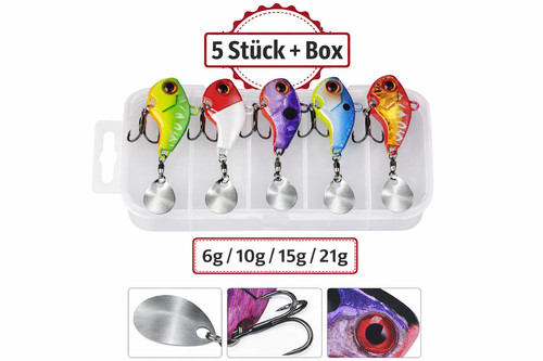 Jig spinner köder - mit, box