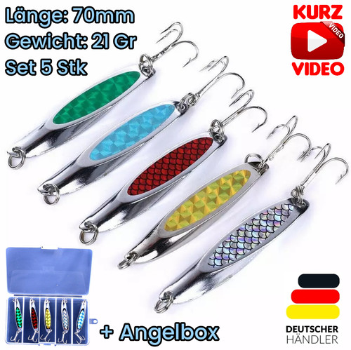 5er set blinker - spoon, spinner